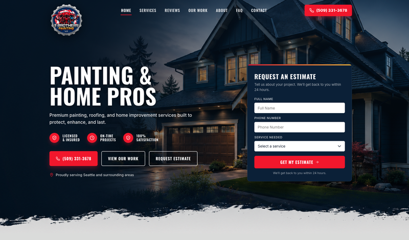 3 Brothers Painting LLC website screenshot