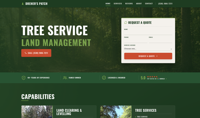 Dreher's Patch website screenshot